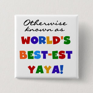 Overig Bekende Best-est Yaya T-shirts en geschenke Vierkante Button 5,1 Cm