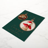 Overjoyed Christmas Baby Photo Folie Feestdagenkaart (Gedraaid)