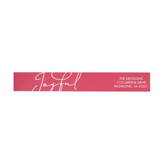 Overjoyed Classic Holiday Wrap rond label (Individueel)