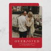 Overjoyed rode verticale vakantie de datum opslaan save the date (Voorkant / Achterkant)