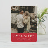 Overjoyed rode verticale vakantie de datum opslaan save the date (Staand voorkant)