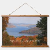 Overkijkend Kinzua Lake Rustic Schilderachtig Deco Hangend Wandkleed (Voorkant)