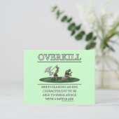 Overkill Fantasy (de)Motivator Briefkaart (Staand voorkant)