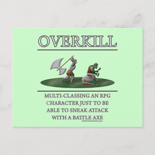 Overkill Fantasy (de)Motivator Briefkaart (Voorkant)