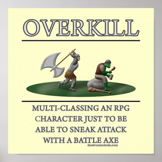 Overkill Fantasy (de)Motivator Poster (Voorkant)