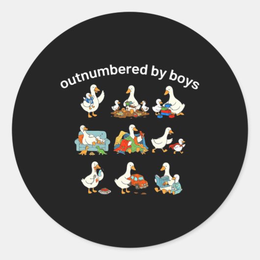 Overklaste Creatieve Ronde Sticker (Voorkant)