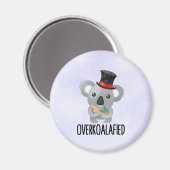 Overkoalafied Pun Cute Koala in Top Hat Magneet (Voorkant / Achterkant)