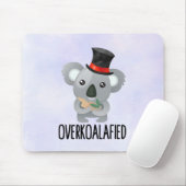 Overkoalafied Pun Cute Koala in Top Hat Muismat (Met muis)