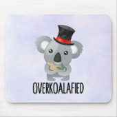Overkoalafied Pun Cute Koala in Top Hat Muismat (Voorkant)