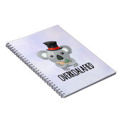 Overkoalafied Pun Cute Koala in Top Hat Notitieboek (Rechterzijde)
