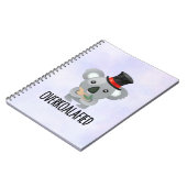 Overkoalafied Pun Cute Koala in Top Hat Notitieboek (Linkerzijde)