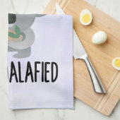 Overkoalafied Pun Cute Koala in Top Hat Theedoek (Quarter Fold)