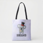 Overkoalafied Pun Cute Koala in Top Hat Tote Bag (Voorkant)