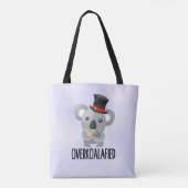 Overkoalafied Pun Cute Koala in Top Hat Tote Bag (Achterkant)