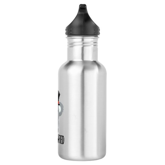 Overkoalafied Pun Cute Koala in Top Hat Waterfles (Rechts)