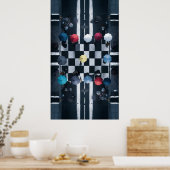 overkoepelend schaakbord poster (Keuken)