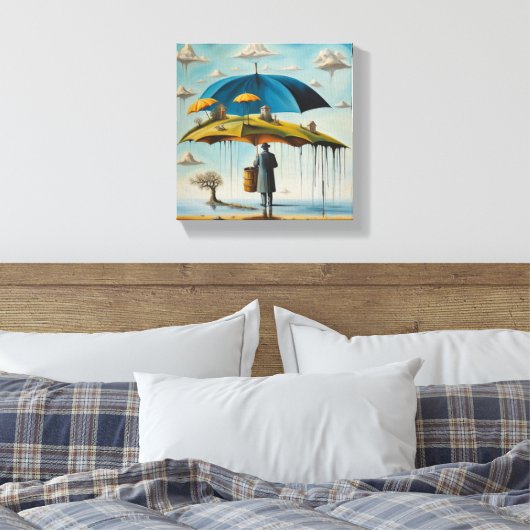 overkoepelende wereld canvas afdruk (Insitu (Slaapkamer))