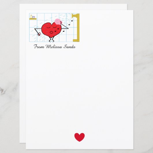 Overlaad je met liefde papieren vel (Voorkant / Achterkant)