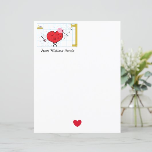 Overlaad je met liefde papieren vel (Staand voorkant)