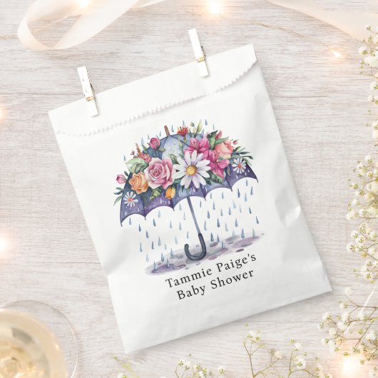 Overladen met Baby shower Bloemen Bedankzakje (Geknipt)