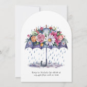 Overladen met Baby shower Bloemen Kaart (Achterkant)