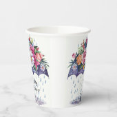 Overladen met Baby shower Bloemen Papieren Bekers (Links)