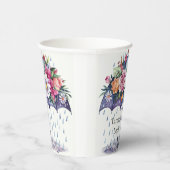 Overladen met Baby shower Bloemen Papieren Bekers (Rechts)