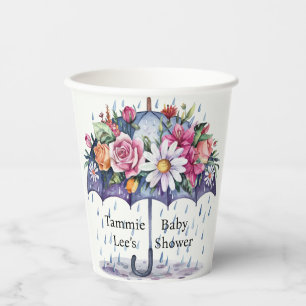 Overladen met Baby shower Bloemen Papieren Bekers