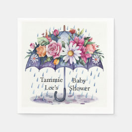 Overladen met Baby shower Bloemen Servet