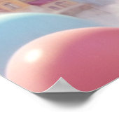 Overladen met liefde Baby shower kunst Poster (Hoek)