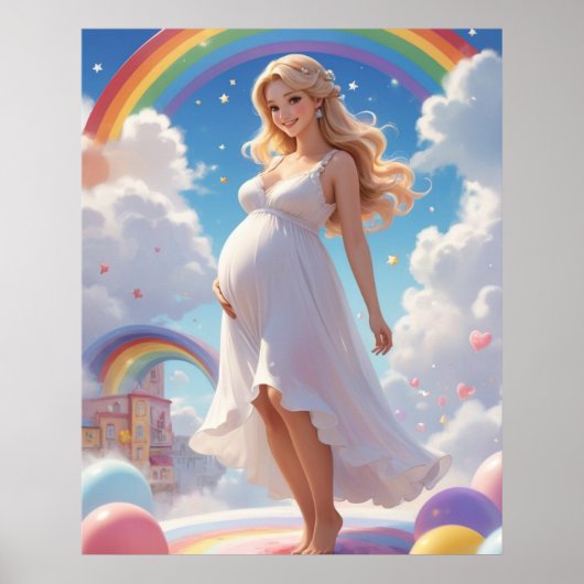 Overladen met liefde Baby shower kunst Poster (Voorkant)