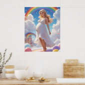 Overladen met liefde Baby shower kunst Poster (Keuken)