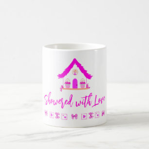 Overladen met Love Pink huis baby shower Koffiemok