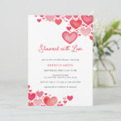 Overladen met Love Valentijnsdag Vrijgezellenfeest Kaart (Staand voorkant)