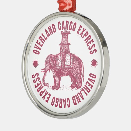 overland cargo express olifant metalen ornament (Links)