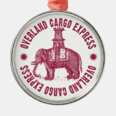 overland cargo express olifant metalen ornament (Voorkant)