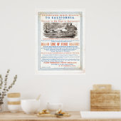 Overland Mail Route to CA. (1257A) - Restored Poster (Keuken)