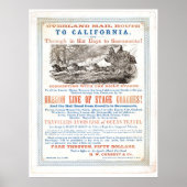 Overland Mail Route to CA. (1257A) - Restored Poster (Voorkant)