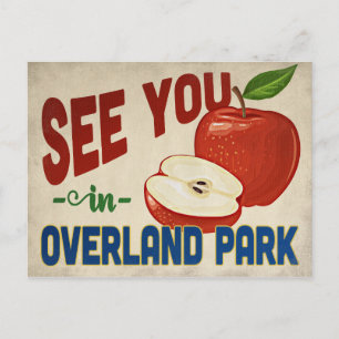 Overland Park Kansas Apple - Vintage Travel Briefkaart