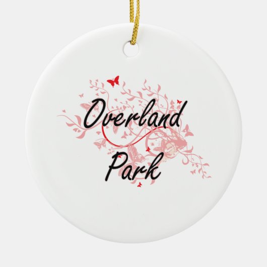 Overland Park Kansas City Artistisch design met ma Keramisch Ornament (Voorkant)