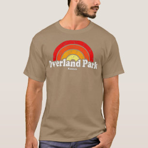 Overland Park Kansas KS Vintage 70 s Retro Regenbo T-shirt