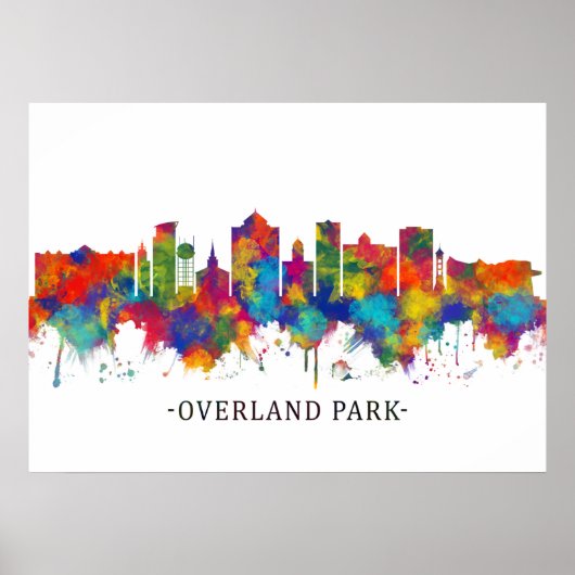 Overland Park Kansas Skyline Poster (Voorkant)