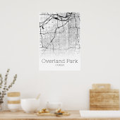 Overland Park Map - Kansas - City Map Poster (Keuken)