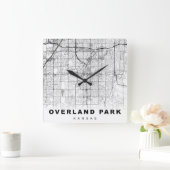 Overland Park Map Vierkante Klok (Huis)