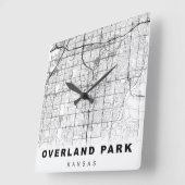 Overland Park Map Vierkante Klok (Hoek)