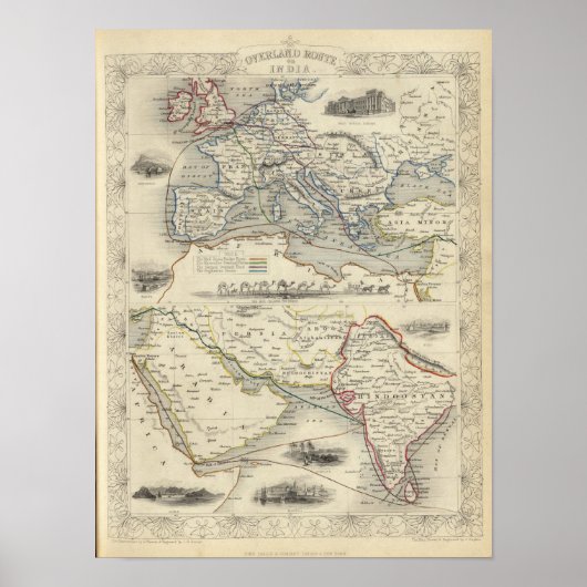 Overlandroute naar India Poster (Voorkant)