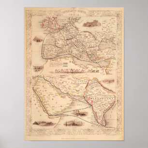 Overlandroute naar India Poster