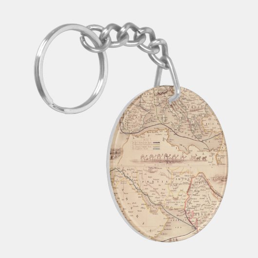 Overlandroute naar India Sleutelhanger (Voorkant Links)