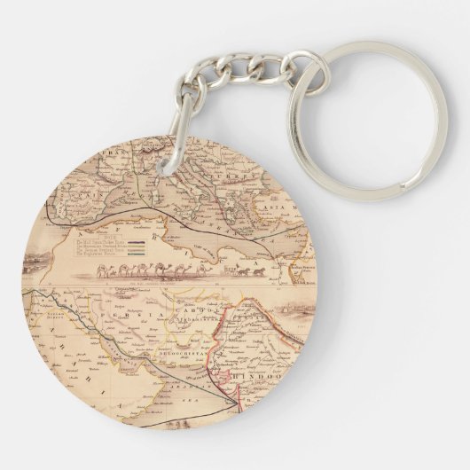 Overlandroute naar India Sleutelhanger (Achterkant)