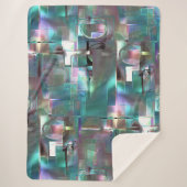 Overlap van gradiënt groen en gekleurd in zachte n sherpa deken (Voorkant)